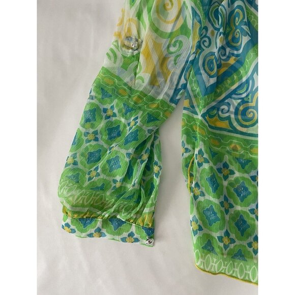 Beautiful Hale Bob 100% Silk Blouse Top. Artwear Boho Bohemian Cottagecore XS - Picture 4 of 5